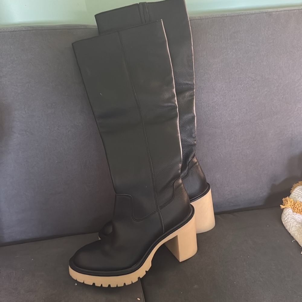 DOLCE VITA Waterproof Leather Corry H20 Lug-Platform Tall Boots Size 7.5 see - Picture 9 of 9